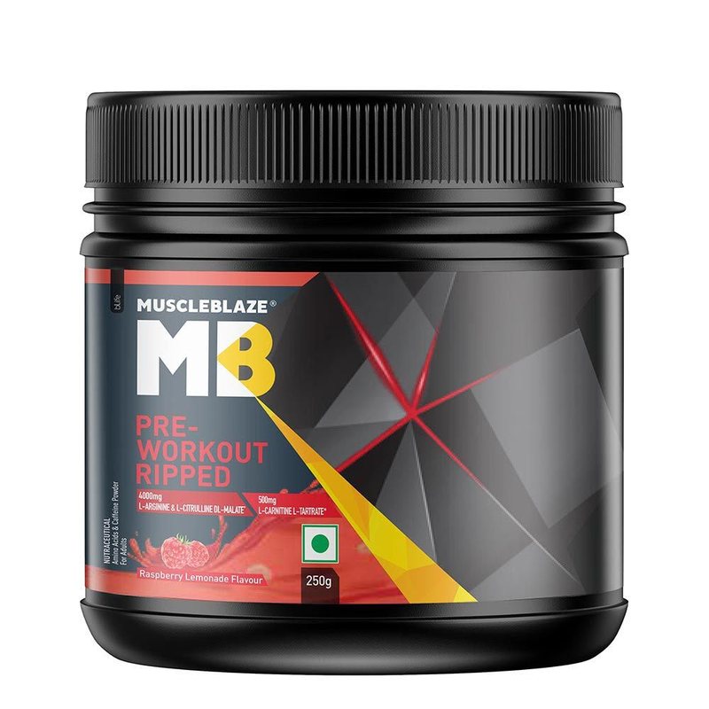 MuscleBlaze Pre-Workout Ripped, Raspberry Lemonade