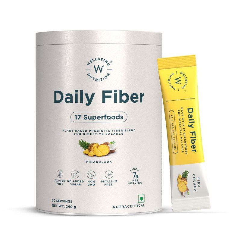 Wellbeing Nutrition Daily Fiber — 17 Superfoods, Pinacolada